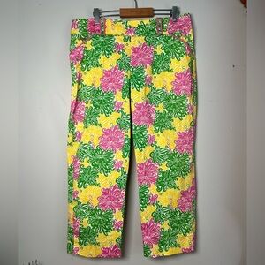Lilly Pulitzer Crop Ankle Pants Sunny Lion AOP Women’s 8